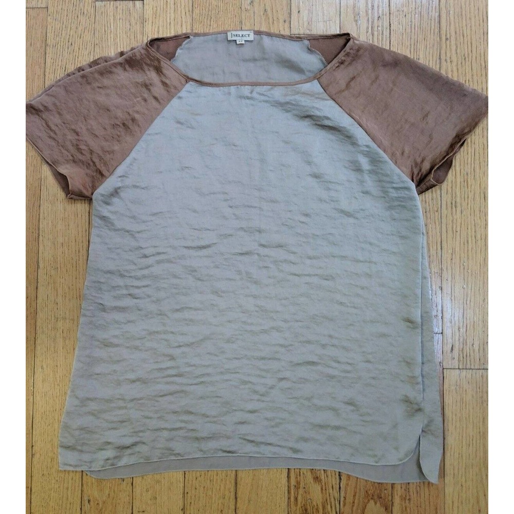Womens Brown Top Shirt Blouse from Select - Size 44 European Italian
